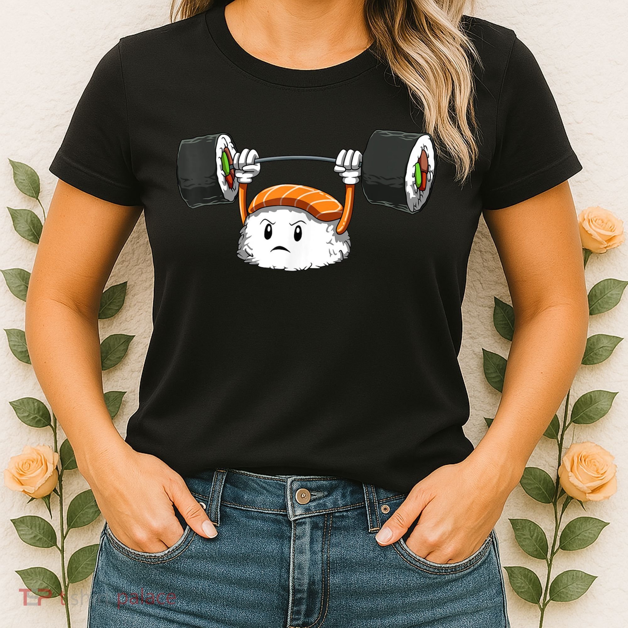 Sushi Weight Lifting Gym Sushi Workout Japanese Bodybuilder Women's T-Shirt