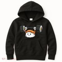 Sushi Weight Lifting Gym Sushi Workout Japanese Bodybuilder Kids Hoodie thumb 0