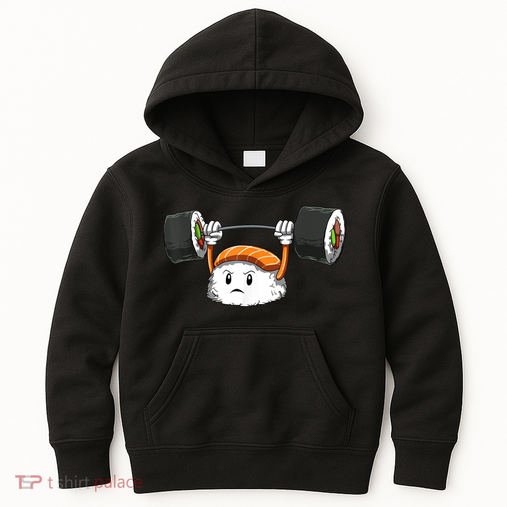 Sushi Weight Lifting Gym Sushi Workout Japanese Bodybuilder Kids Hoodie