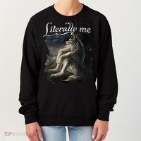 Sitting Wolf Literally Me Funny Meme Women's Sweatshirt thumb 0
