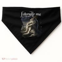 Sitting Wolf Literally Me Funny Meme USA-Made Doggie Bandana thumb 0