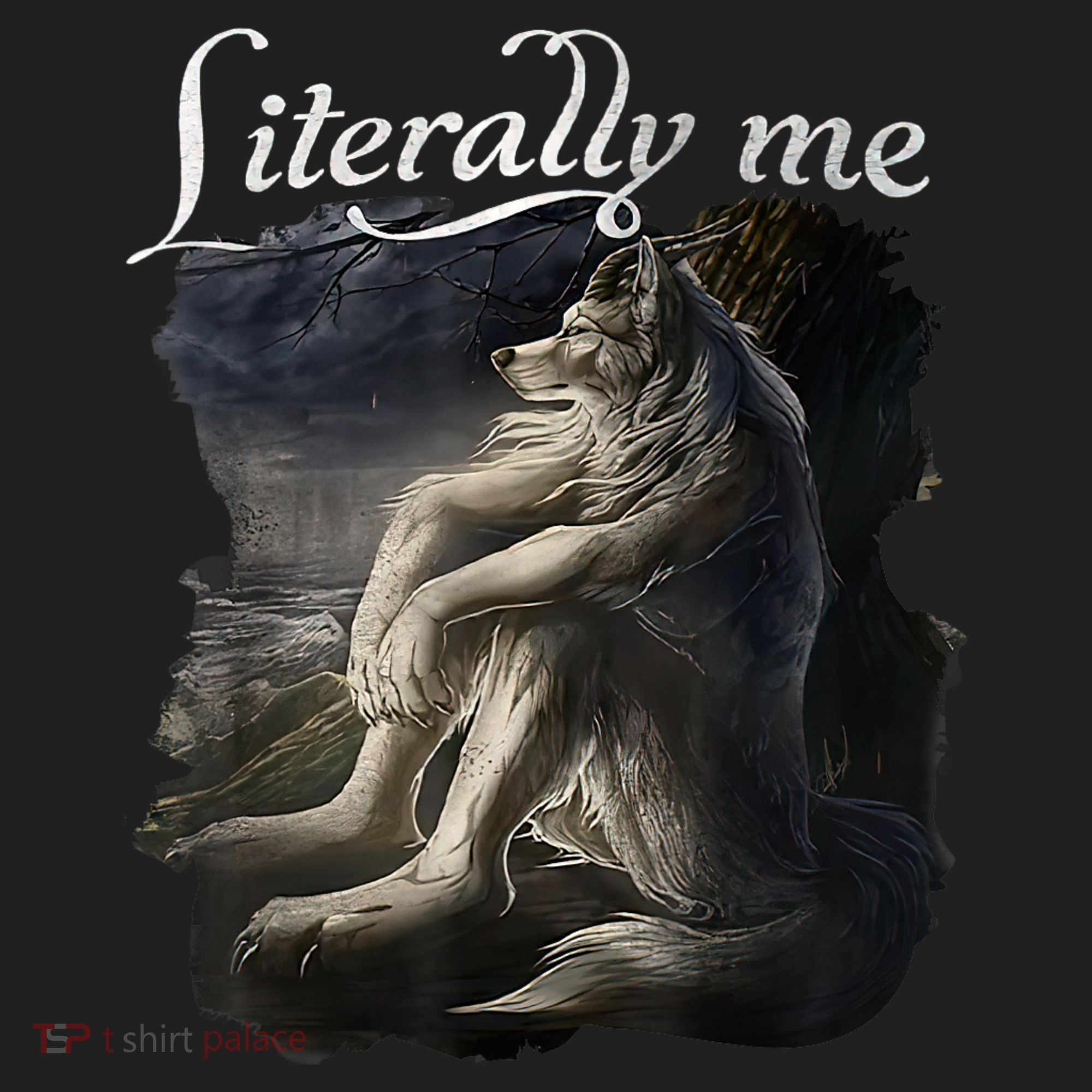 Sitting Wolf Literally Me Funny Meme Tumbler