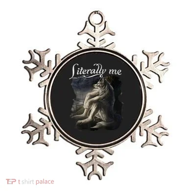 Sitting Wolf Literally Me Funny Meme Ornament