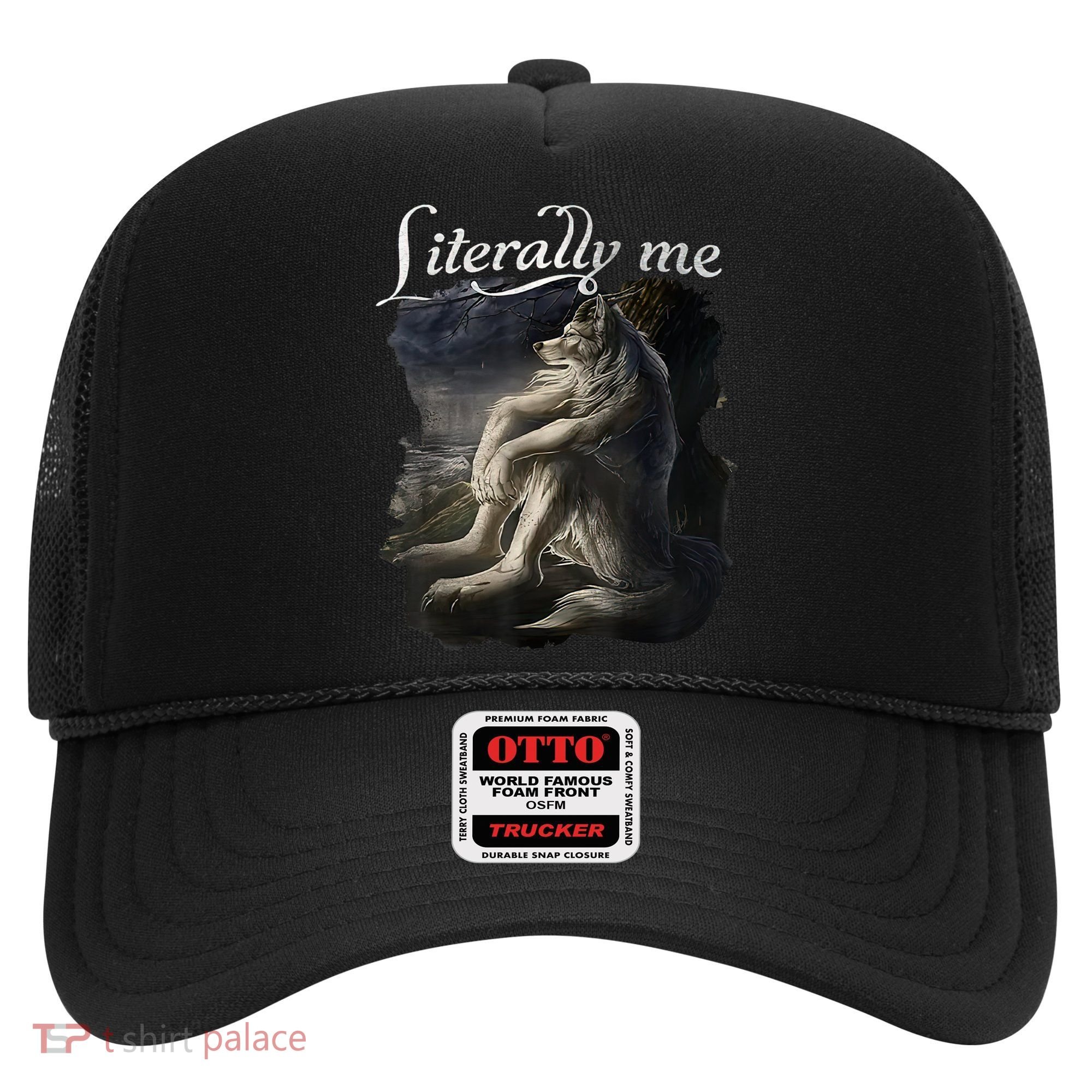 Sitting Wolf Literally Me Funny Meme Hat