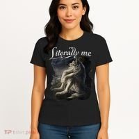 Sitting Wolf Literally Me Funny Meme Women's T-Shirt thumb 4