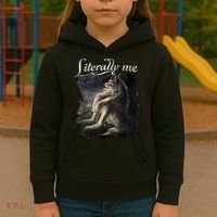 Sitting Wolf Literally Me Funny Meme Kids Hoodie thumb 3