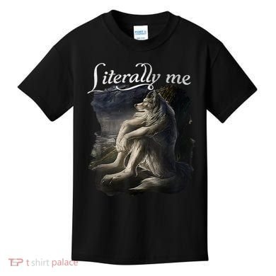 Sitting Wolf Literally Me Funny Meme Kids T-Shirt