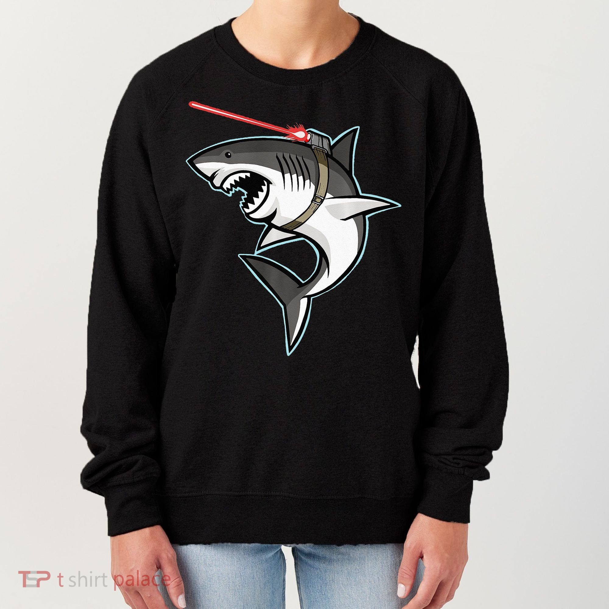 Shark with Laser Beam Premium Women's Sweatshirt