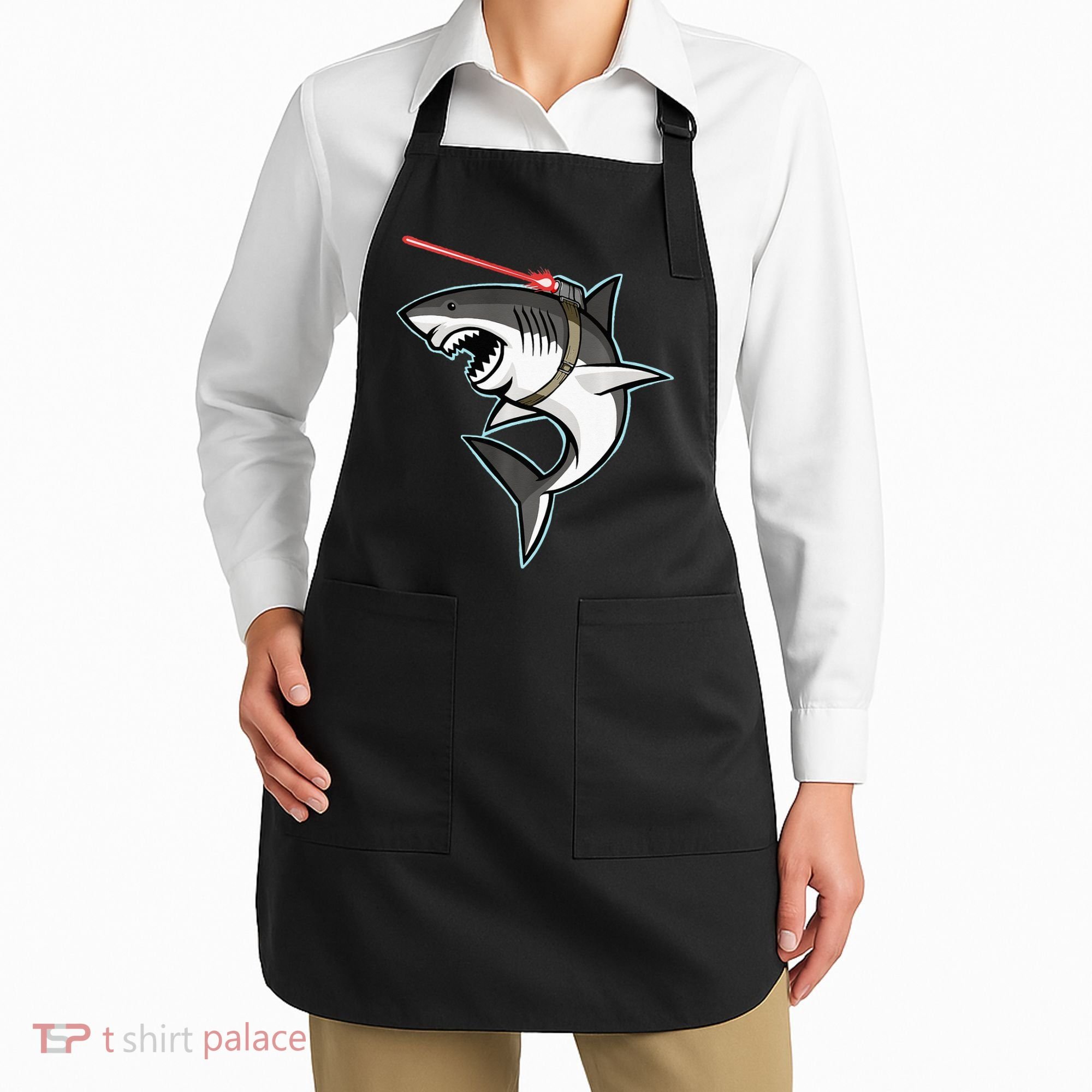 Shark with Laser Beam Premium Apron