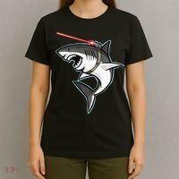 Shark with Laser Beam Premium T-Shirt thumb 4