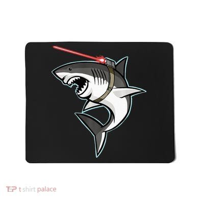 Shark with Laser Beam Premium Mousepad