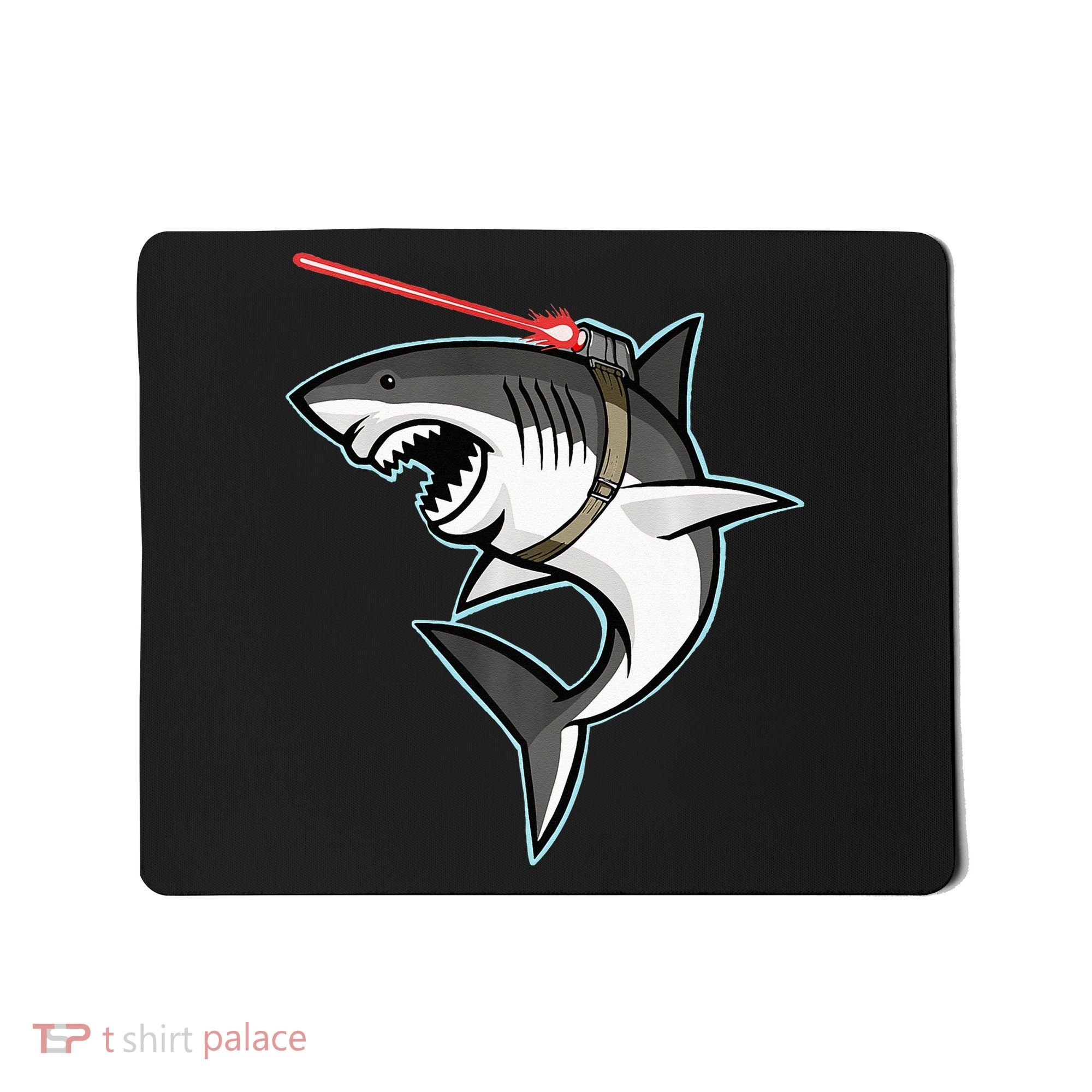 Shark with Laser Beam Premium Mousepad
