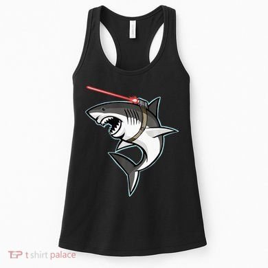 Shark with Laser Beam Premium Women's Tank Top