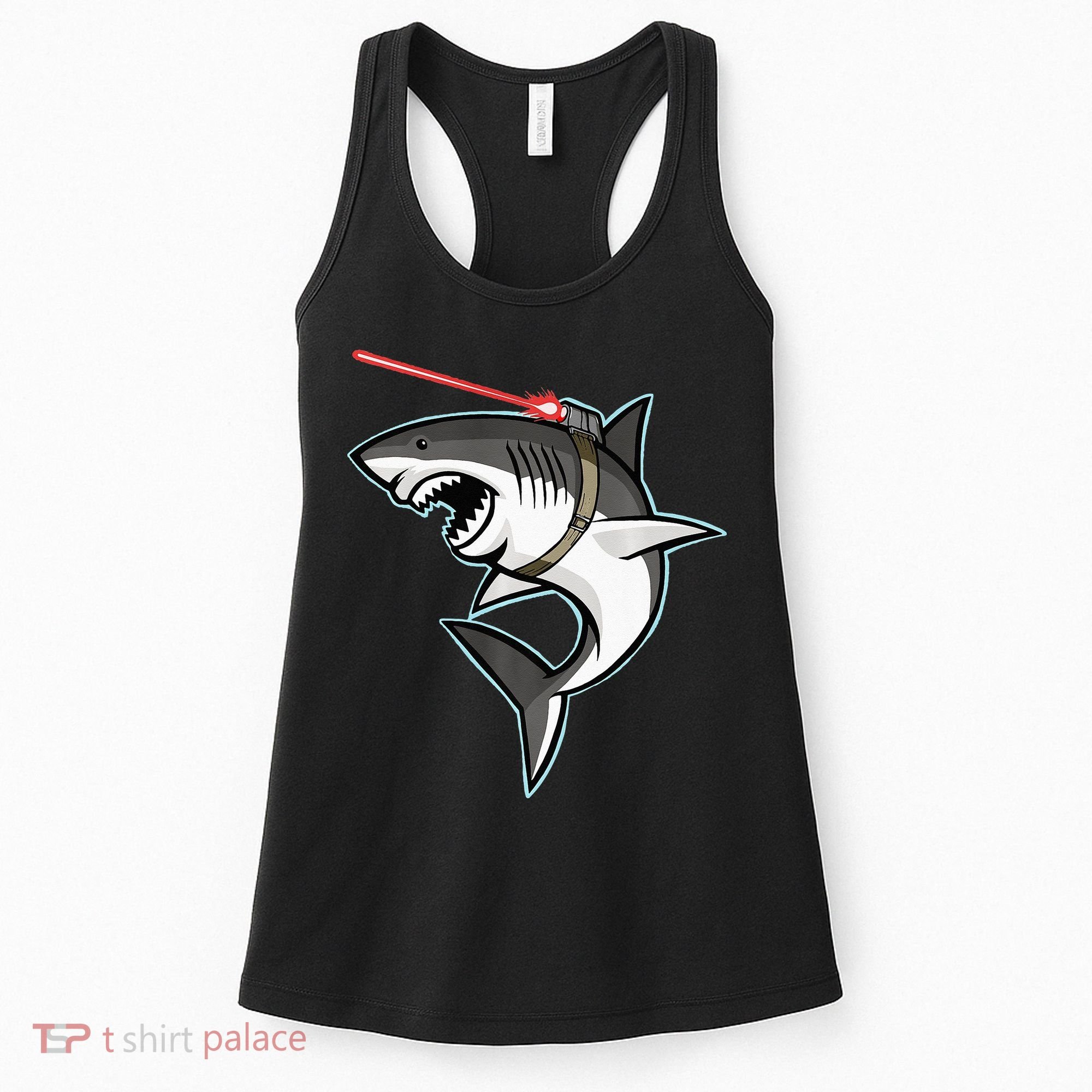 Shark with Laser Beam Premium Women's Tank Top