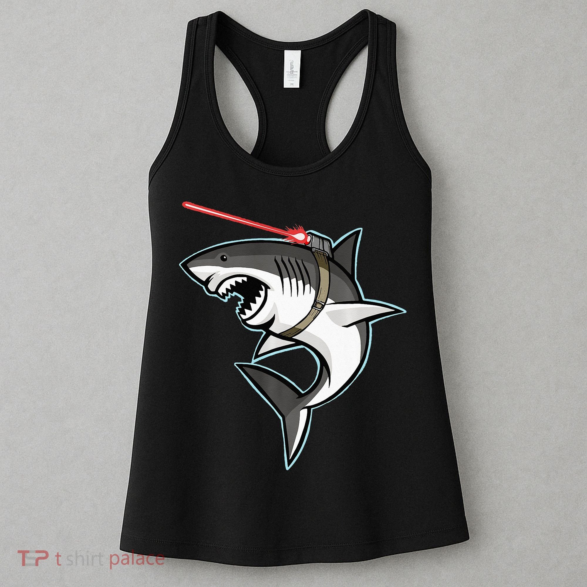 Shark with Laser Beam Premium Women's Tank Top