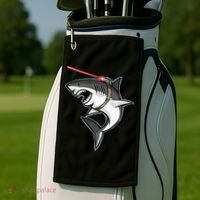 Shark with Laser Beam Premium Golf Towel thumb 2