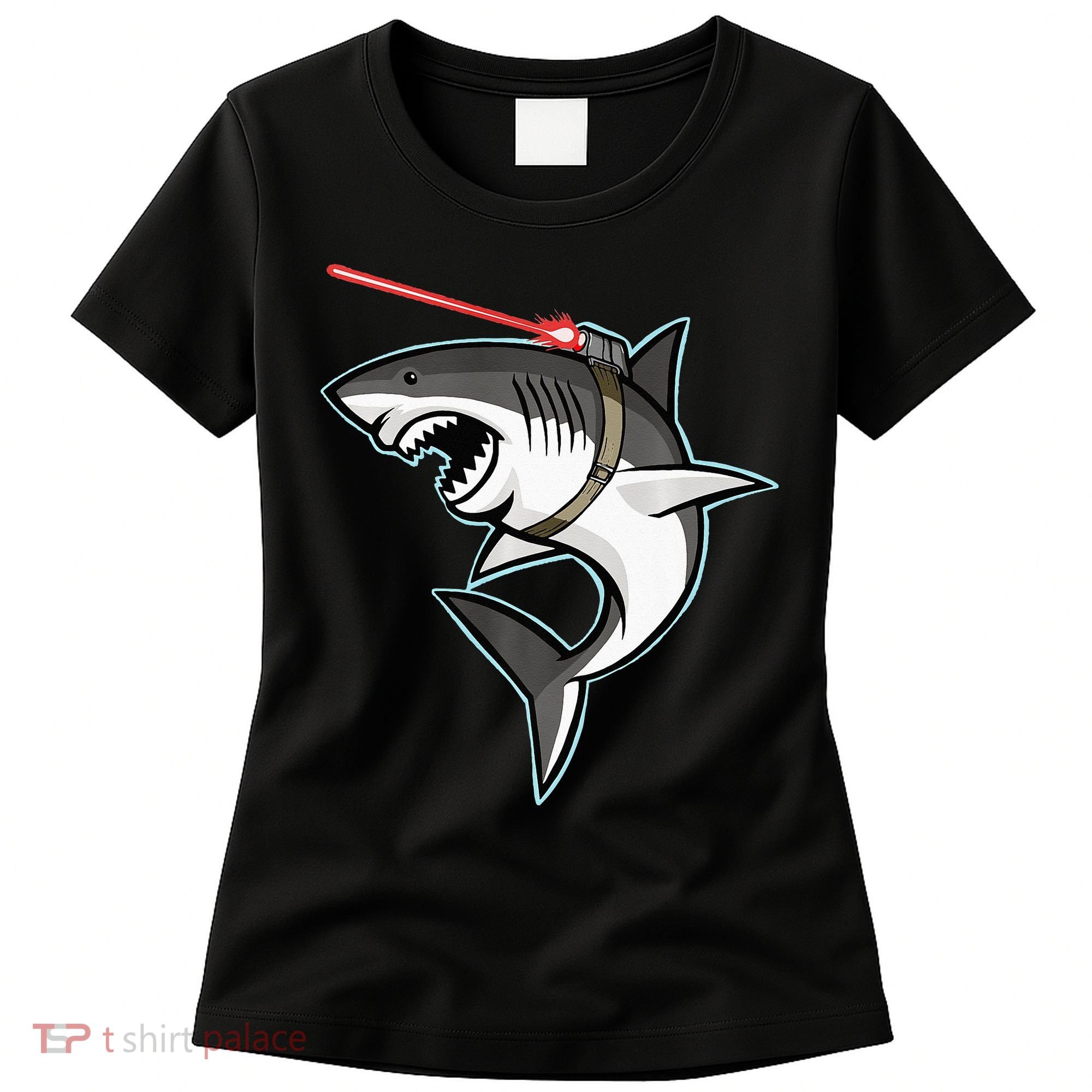 Shark with Laser Beam Premium Women's T-Shirt