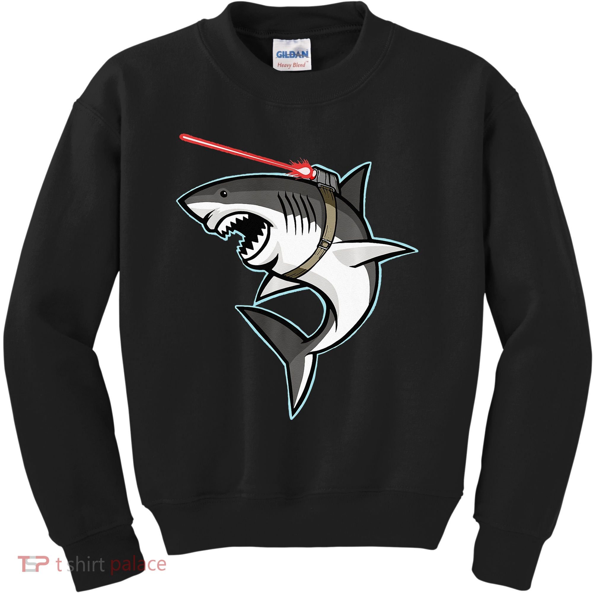 Shark with Laser Beam Premium Kids Sweatshirt