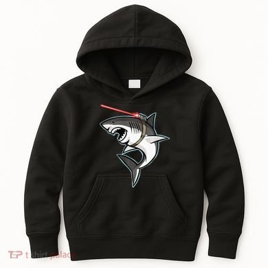Shark with Laser Beam Premium Kids Hoodie