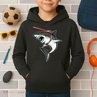 Shark with Laser Beam Premium Kids Hoodie thumb 2