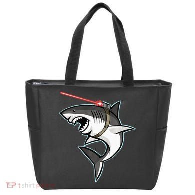 Shark with Laser Beam Premium Tote Bag