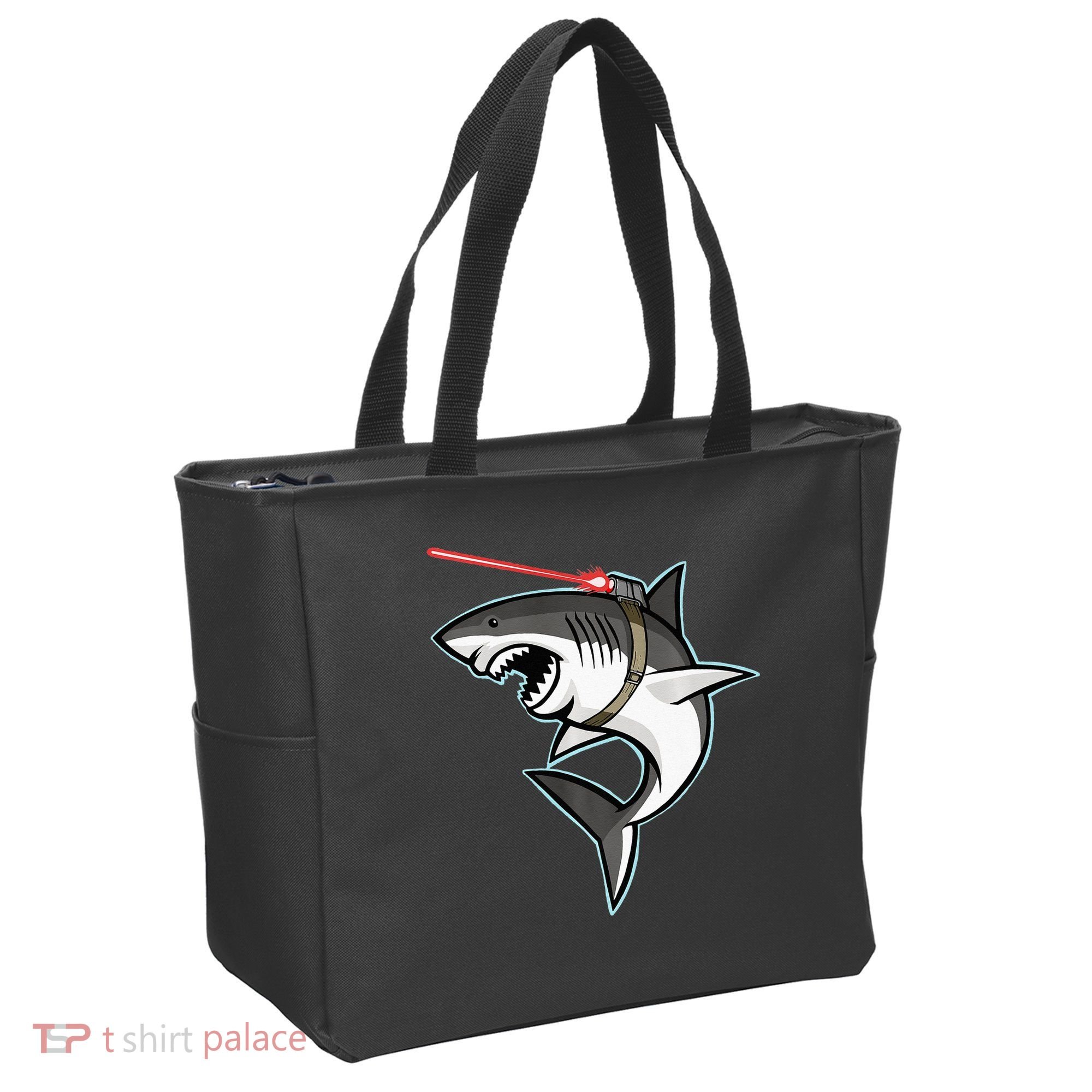 Shark with Laser Beam Premium Tote Bag