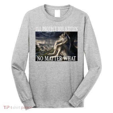 Sitting Wolf Literally Me Werewolf Ripping Meme Alpha Wolf Long Sleeve Shirt