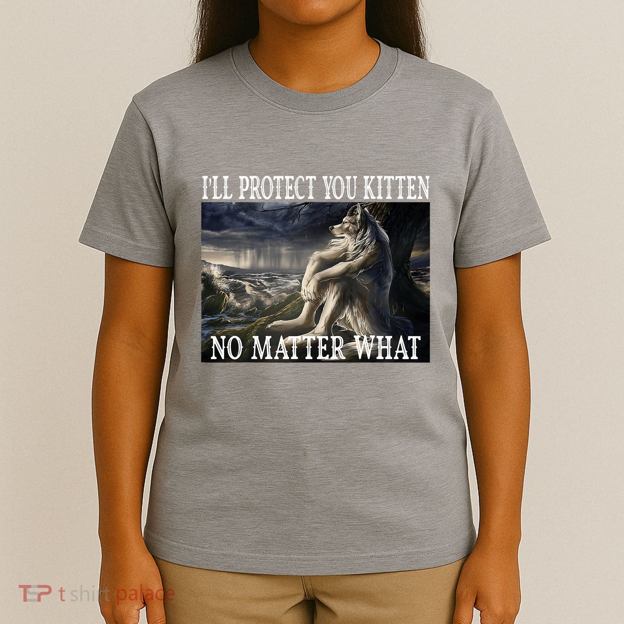 Sitting Wolf Literally Me Werewolf Ripping Meme Alpha Wolf T-Shirt