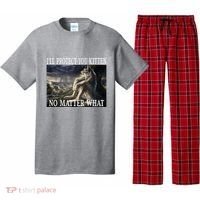 Sitting Wolf Literally Me Werewolf Ripping Meme Alpha Wolf Pajama Set thumb 0