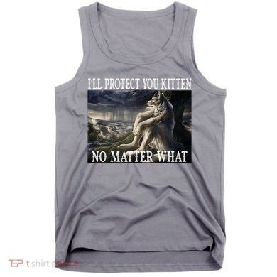Sitting Wolf Literally Me Werewolf Ripping Meme Alpha Wolf Tank Top
