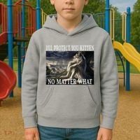 Sitting Wolf Literally Me Werewolf Ripping Meme Alpha Wolf Kids Hoodie thumb 2