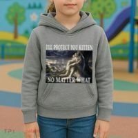 Sitting Wolf Literally Me Werewolf Ripping Meme Alpha Wolf Kids Hoodie thumb 3