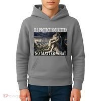 Sitting Wolf Literally Me Werewolf Ripping Meme Alpha Wolf Kids Hoodie thumb 4