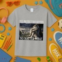Sitting Wolf Literally Me Werewolf Ripping Meme Alpha Wolf Kids T-Shirt thumb 3