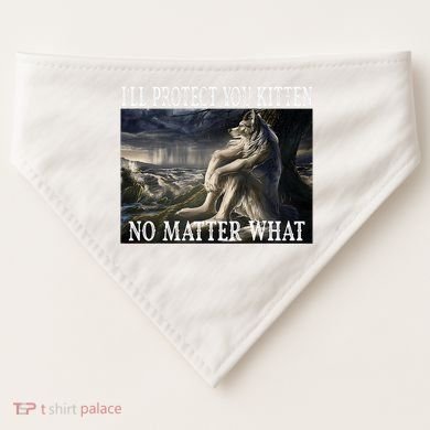 Sitting Wolf Literally Me Werewolf Ripping Meme Alpha Wolf USA-Made Doggie Bandana