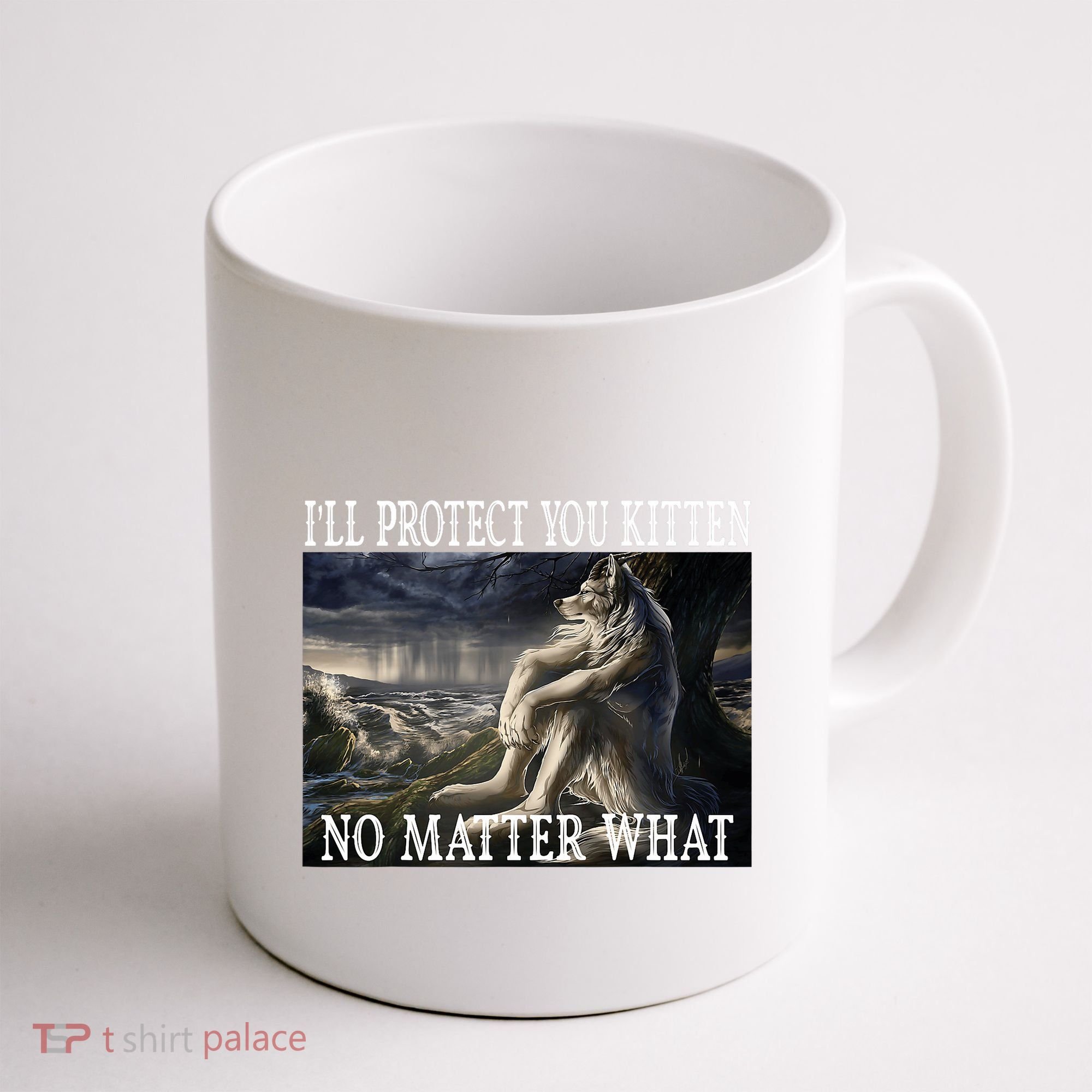 Sitting Wolf Literally Me Werewolf Ripping Meme Alpha Wolf Coffee Mug