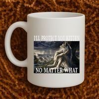 Sitting Wolf Literally Me Werewolf Ripping Meme Alpha Wolf Coffee Mug thumb 2