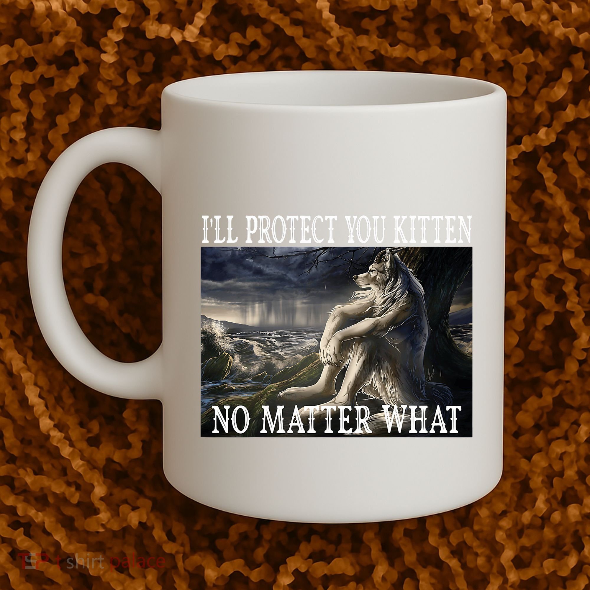 Sitting Wolf Literally Me Werewolf Ripping Meme Alpha Wolf Coffee Mug