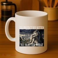Sitting Wolf Literally Me Werewolf Ripping Meme Alpha Wolf Coffee Mug thumb 4