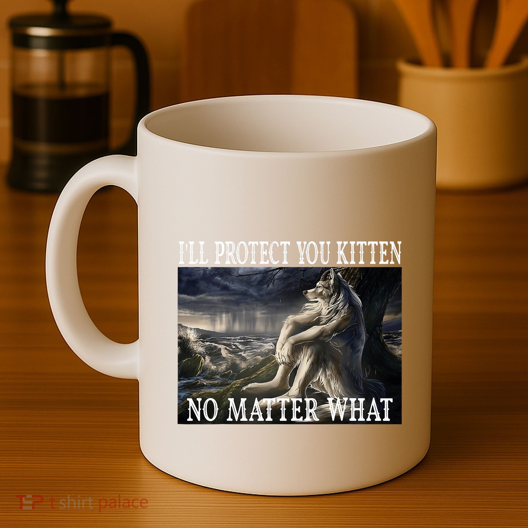 Sitting Wolf Literally Me Werewolf Ripping Meme Alpha Wolf Coffee Mug