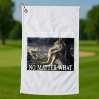 Sitting Wolf Literally Me Werewolf Ripping Meme Alpha Wolf Golf Towel thumb 1