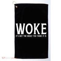 Stay Woke Liberal Golf Towel thumb 0