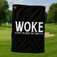 Stay Woke Liberal Golf Towel thumb 1