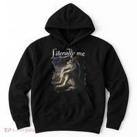 Sitting Wolf Literally Me Wolf Funny Dank Meme Hoodie thumb 0