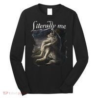 Sitting Wolf Literally Me Wolf Funny Dank Meme Long Sleeve Shirt thumb 0