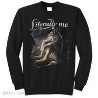 Sitting Wolf Literally Me Wolf Funny Dank Meme Sweatshirt thumb 0