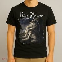 Sitting Wolf Literally Me Wolf Funny Dank Meme T-Shirt thumb 3