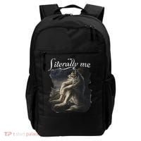 Sitting Wolf Literally Me Wolf Funny Dank Meme Backpack thumb 0