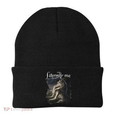 Sitting Wolf Literally Me Wolf Funny Dank Meme Beanie