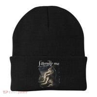 Sitting Wolf Literally Me Wolf Funny Dank Meme Beanie thumb 0